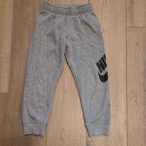 Nike Kids Logo Heather Gray Joggers Size 6
